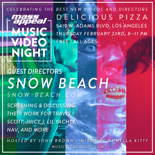Music Video Night presents Snow Beach, February 2017