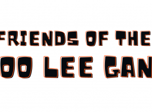 Logo in black with orange outline