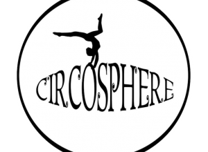 Circosphere logo depicting a contortionist performer