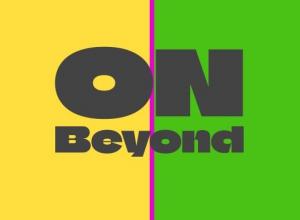 Logo: Yellow on left, side pink vertical line in the middle, Lime green on right side 