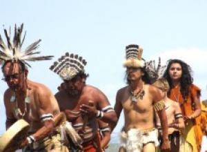 Men dancing at Big Time Gathering at Candlestick Park, San Francisco